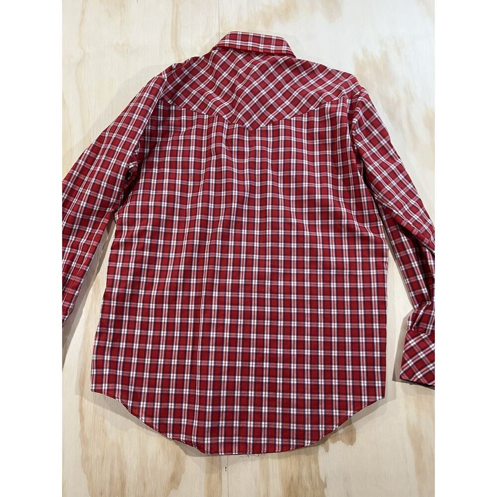 Lariat Western Pearl Snap Work Shirt Size Large Cowboy Rodeo Festival VTG - Picture 9 of 10